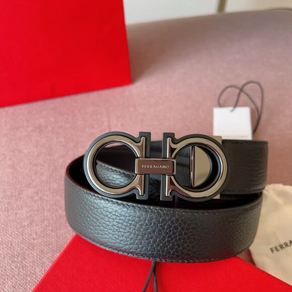 Ferragamo black cowhide belt size 32 - Picture 2 of 9